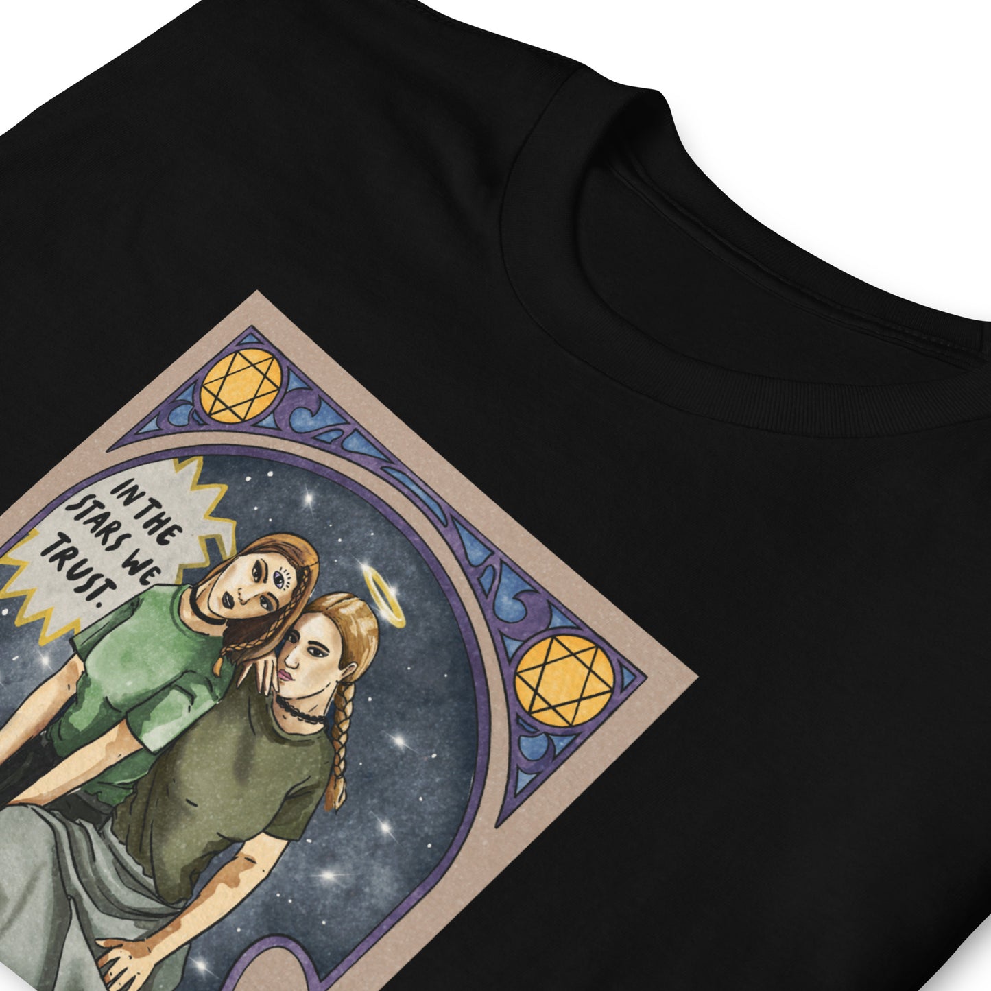 'The the Stars We Trust' Tarot Card - Astrology Themed Short-Sleeve Unisex T-Shirt