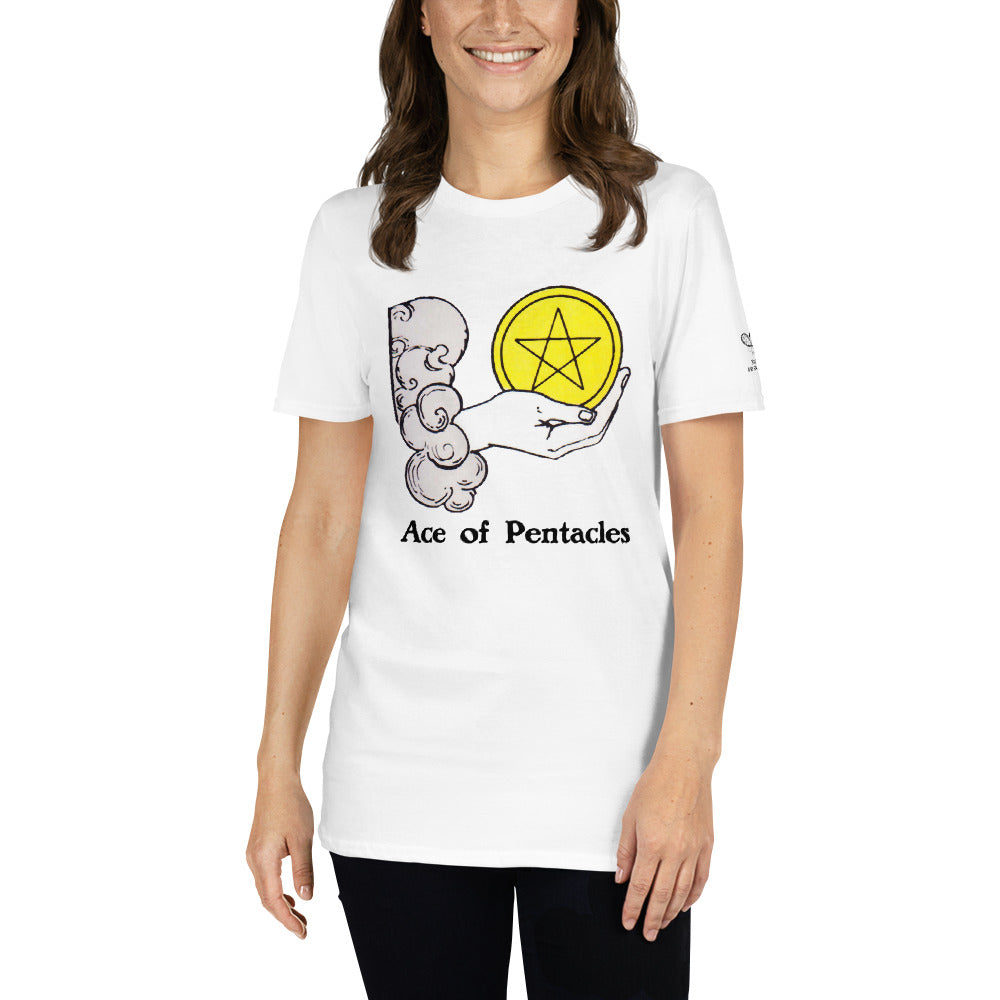 'Ace of Pentacles' Unisex Tarot Card T-Shirt | Tarot Awakened