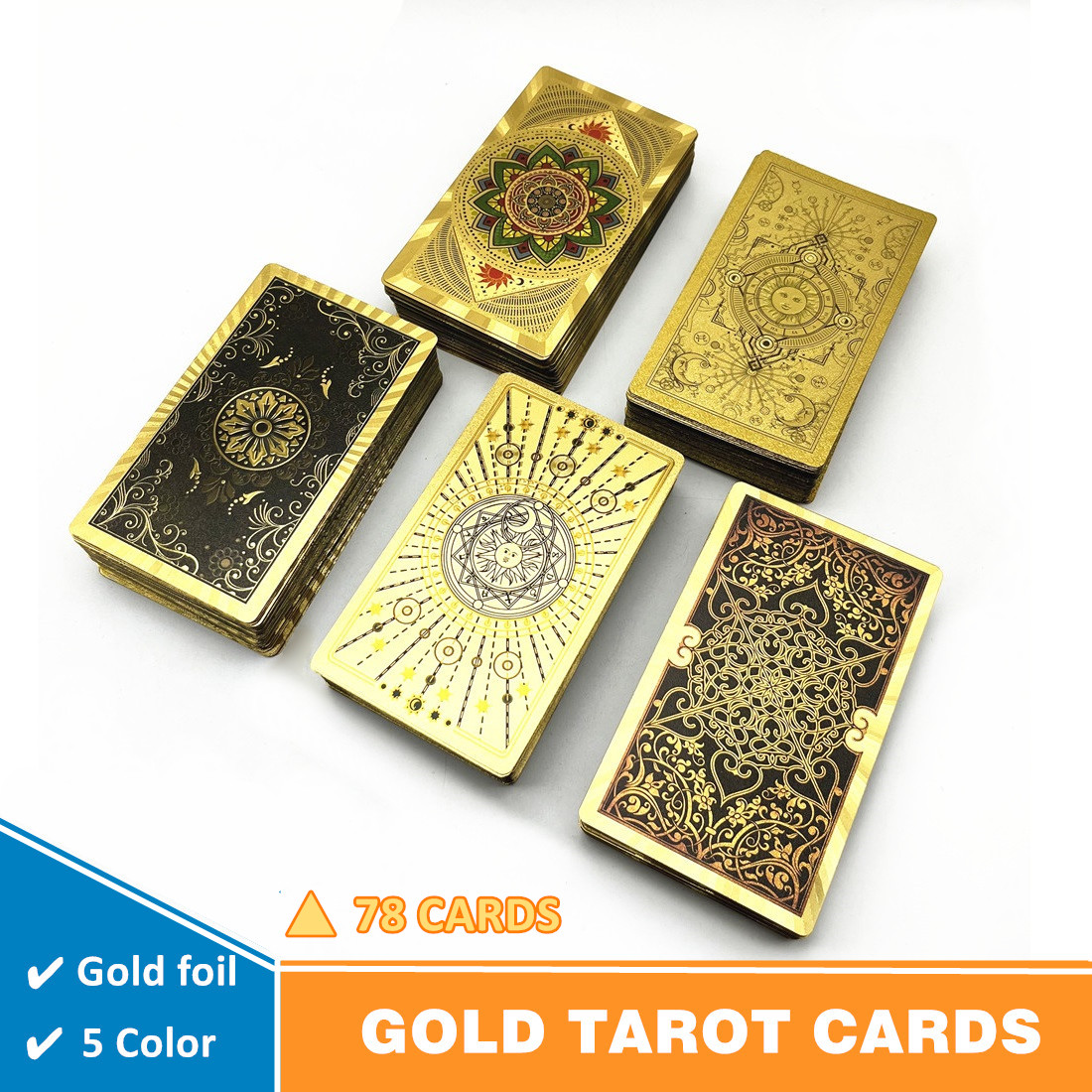 Gold Foil Premum Rider-Waite-Smith Tarot Card Decks