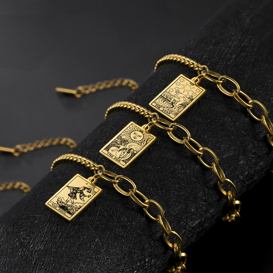 Engraved Tarot Card Bracelet - Stainless Steel Major Arcana