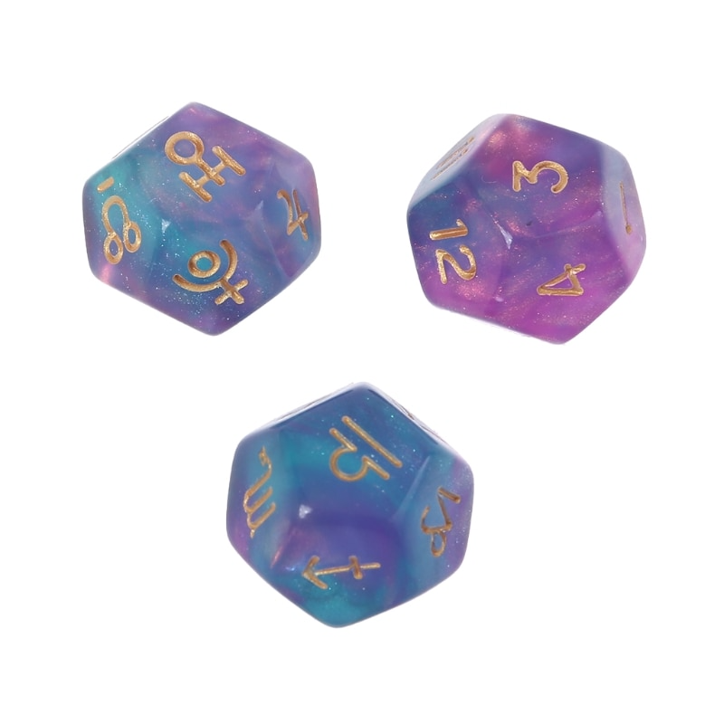 Puple - Blue Divination Dice