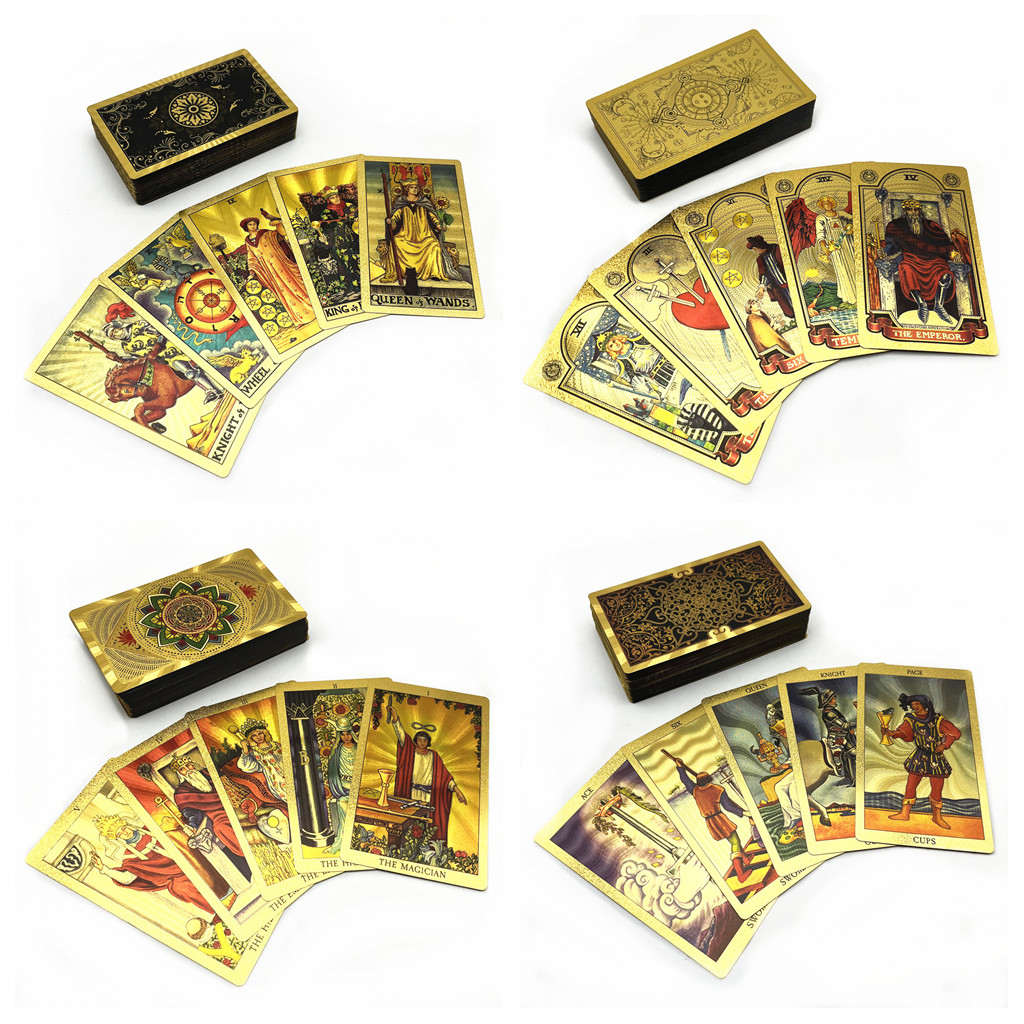 Gold Foil Premum Rider-Waite-Smith Tarot Card Decks