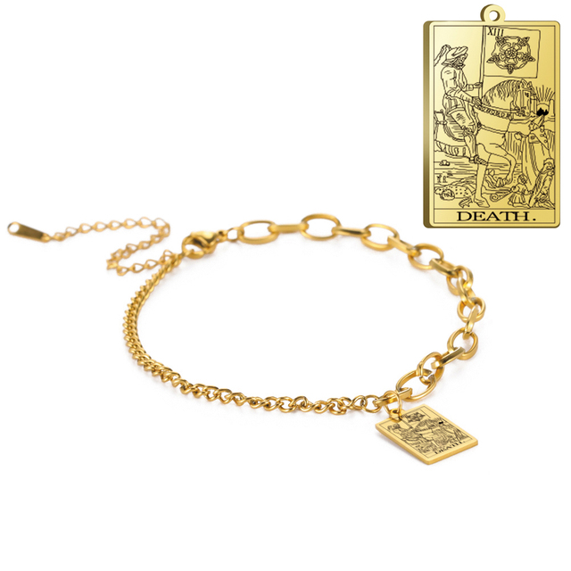 Engraved Tarot Card Bracelet - Stainless Steel Major Arcana