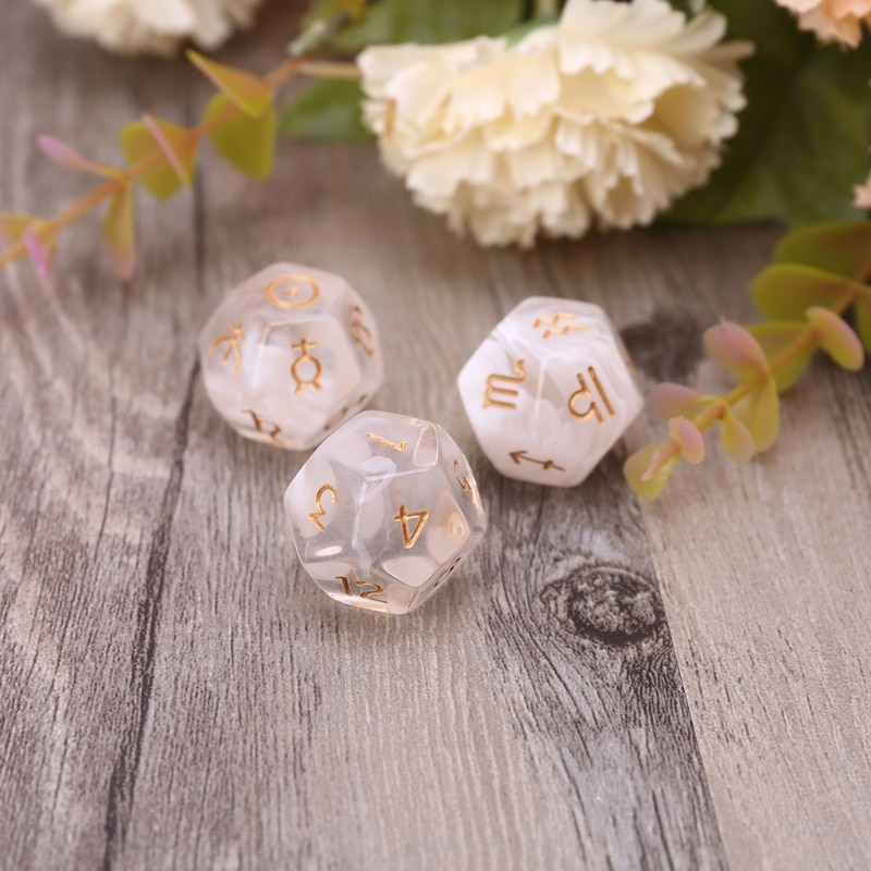 White & Tranluscent Divination Dice