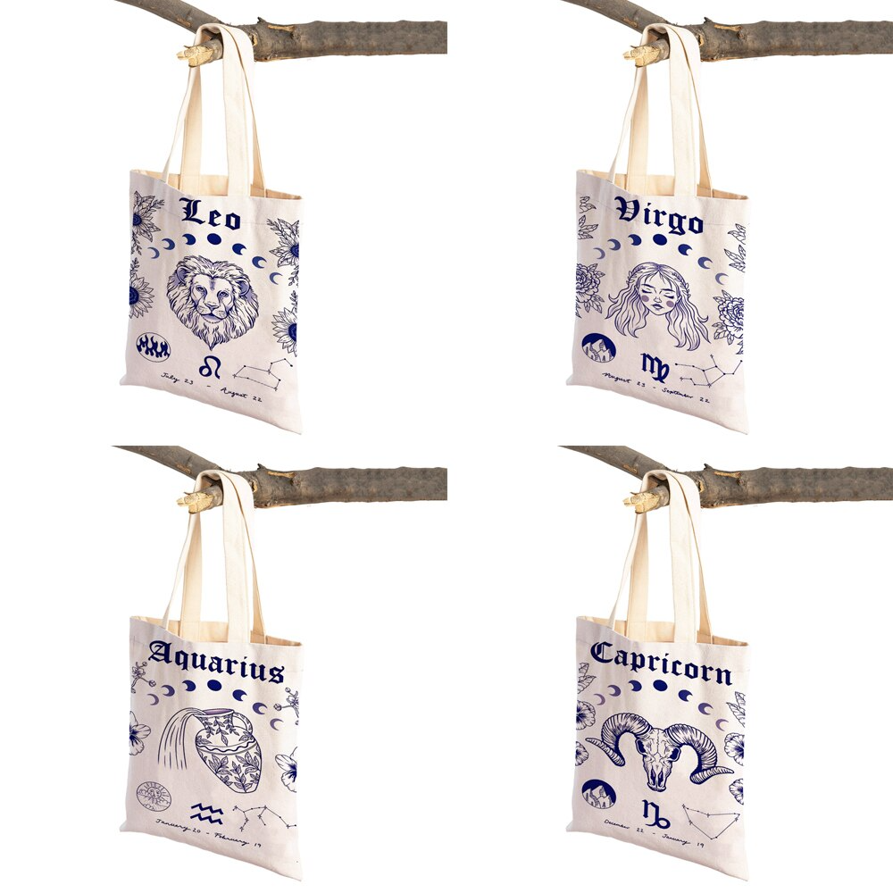 Zodiac Canvas Tote Bag