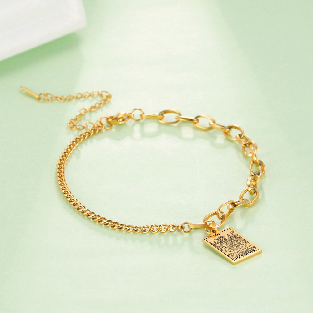 Engraved Tarot Card Bracelet - Stainless Steel Major Arcana