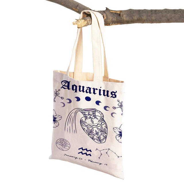 Zodiac Canvas Tote Bag