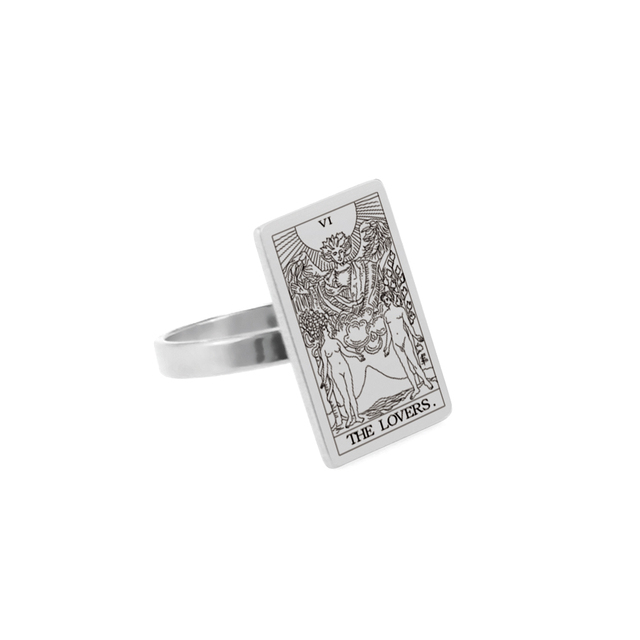 Engraved Tarot Card Ring - Stainless Steel Major Arcana