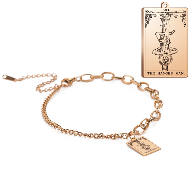 Engraved Tarot Card Bracelet - Stainless Steel Major Arcana