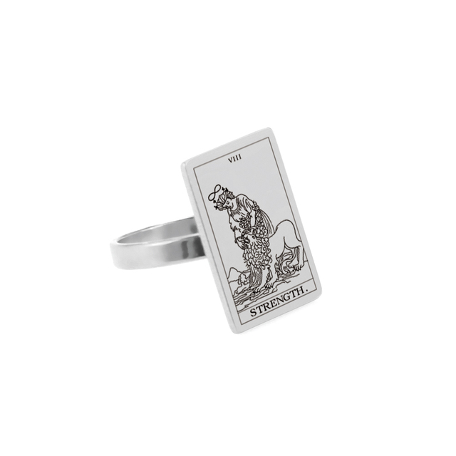 Engraved Tarot Card Ring - Stainless Steel Major Arcana