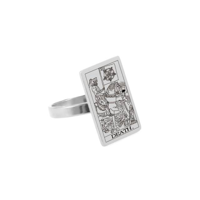 Engraved Tarot Card Ring - Stainless Steel Major Arcana