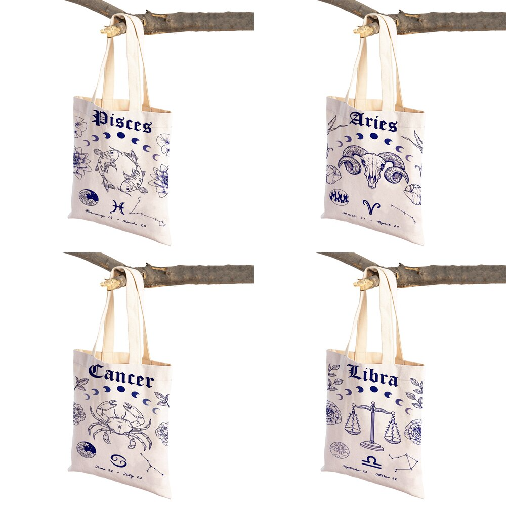 Zodiac Canvas Tote Bag