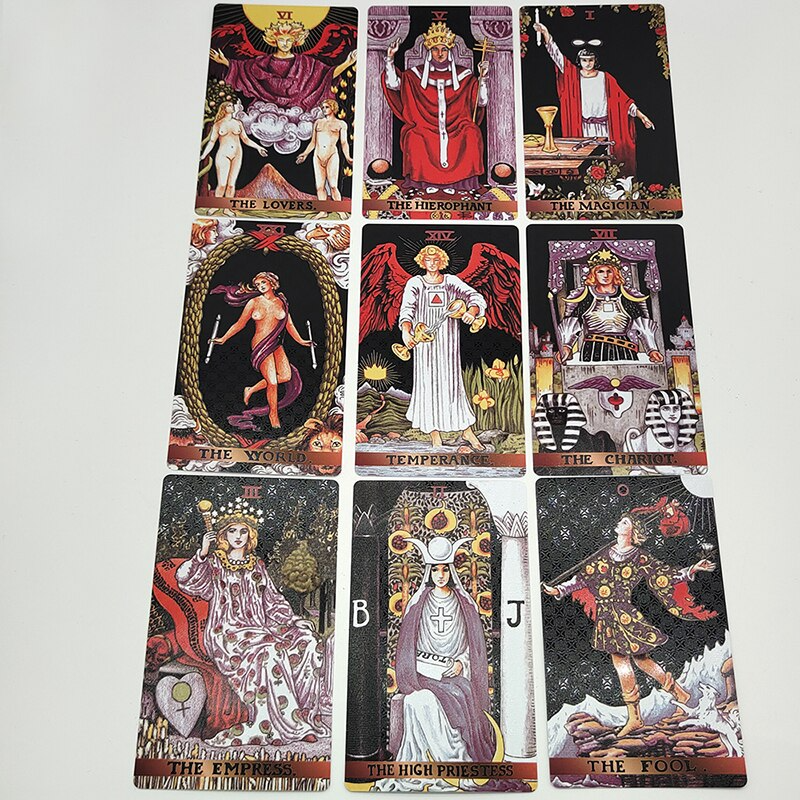 Bold Black ‘Midnight Arcana’ Tarot Card Deck | Rider-Waite-Smith