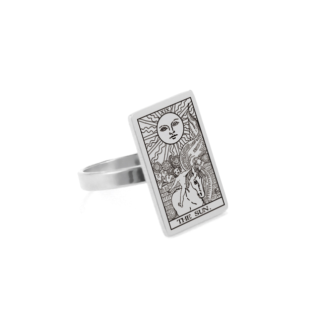 Engraved Tarot Card Ring - Stainless Steel Major Arcana