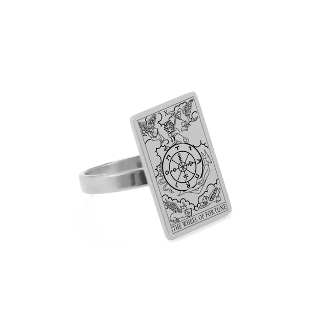 Engraved Tarot Card Ring - Stainless Steel Major Arcana