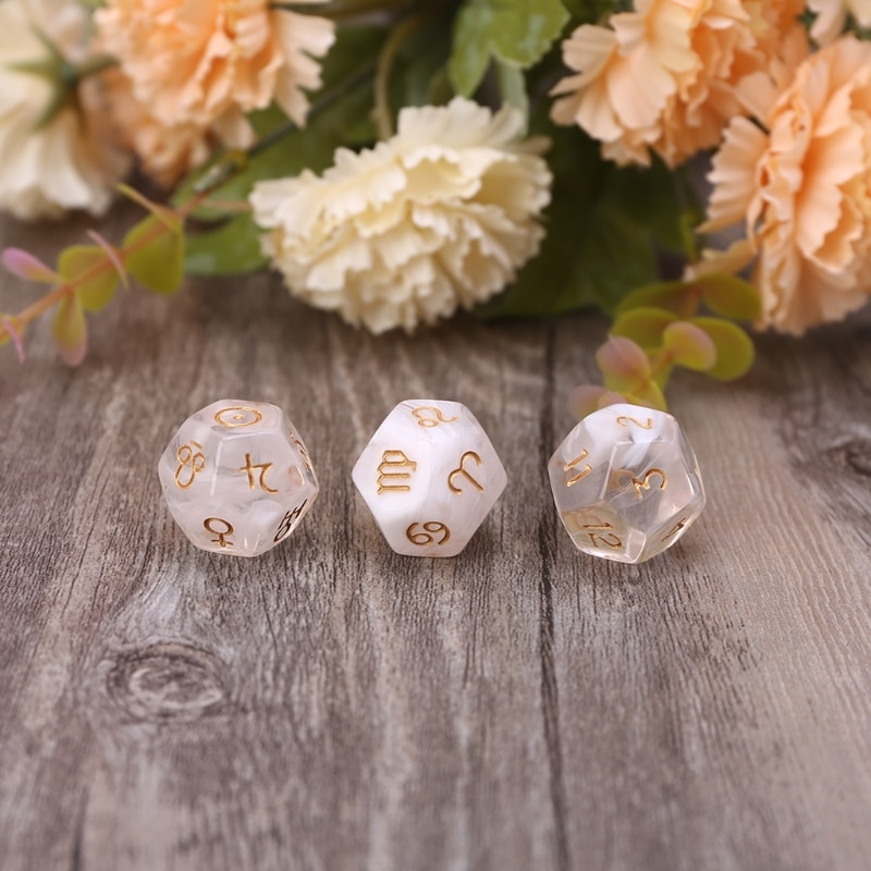 White & Tranluscent Divination Dice