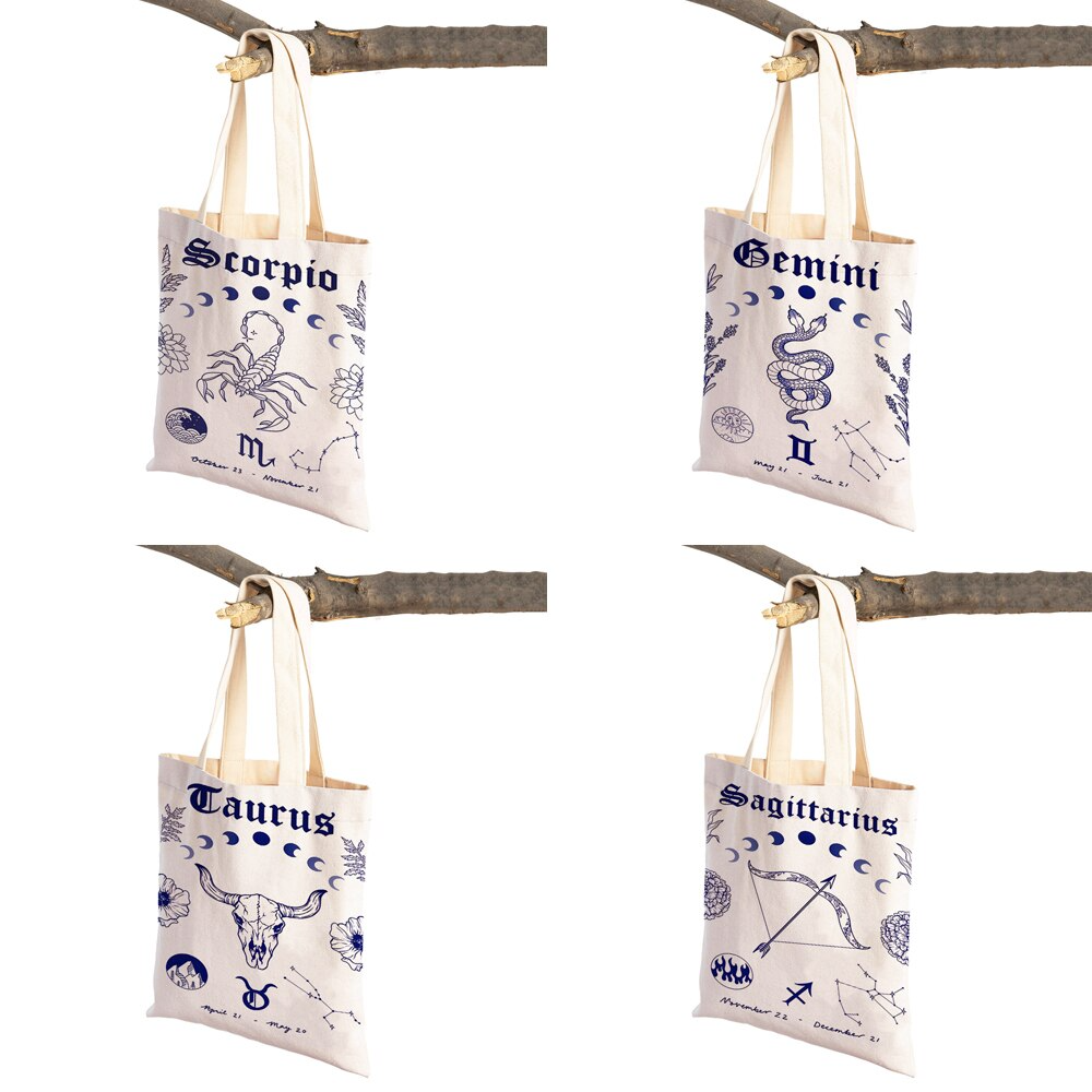 Zodiac Canvas Tote Bag