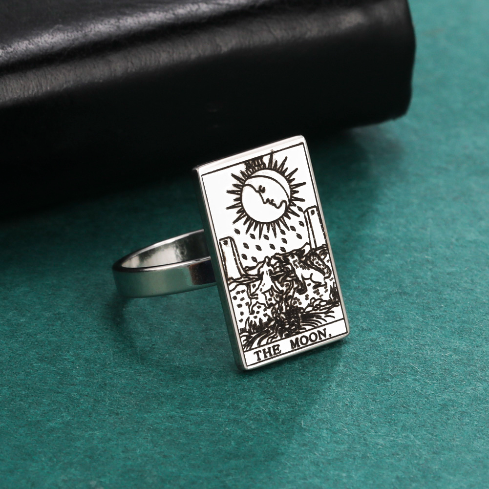 Engraved Tarot Card Ring - Stainless Steel Major Arcana