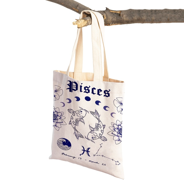 Zodiac Canvas Tote Bag