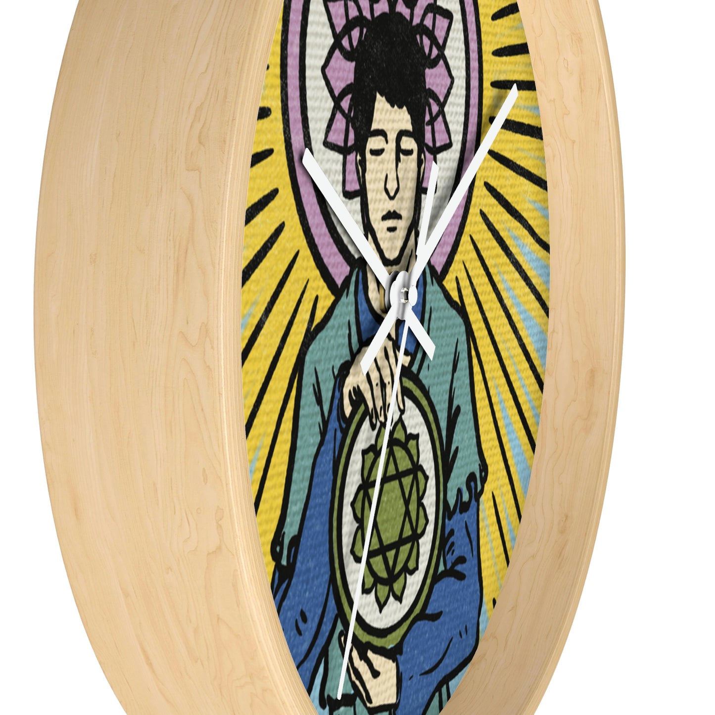 'Four of Pentacles' Chakra Wall Clock | Divination & Spiritual Home Decor
