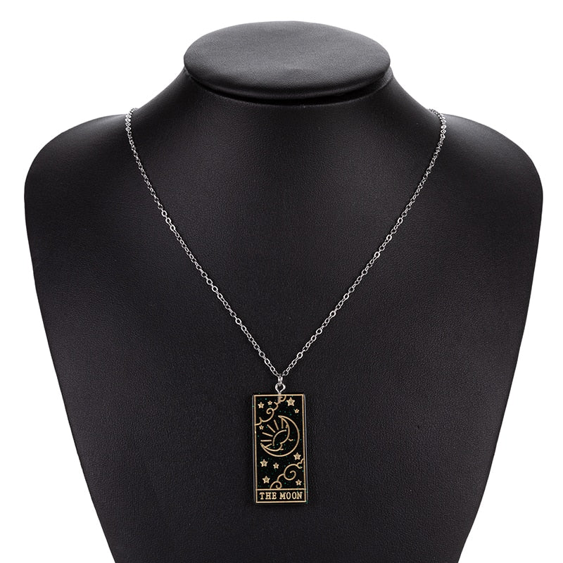 Tarot Card Charm Necklace | Multicolor Major Arcana Jewelry
