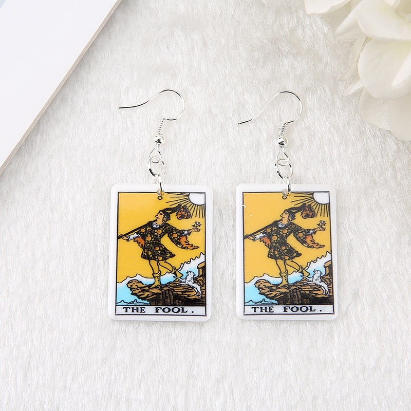 Tarot Cards Earrings | Rider- Waite-Smith, Major Arcana Jewelry