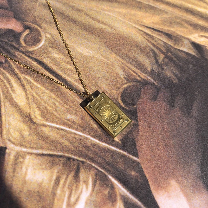 Star & Sun Necklace / Pendant | Tarot Card Necklace