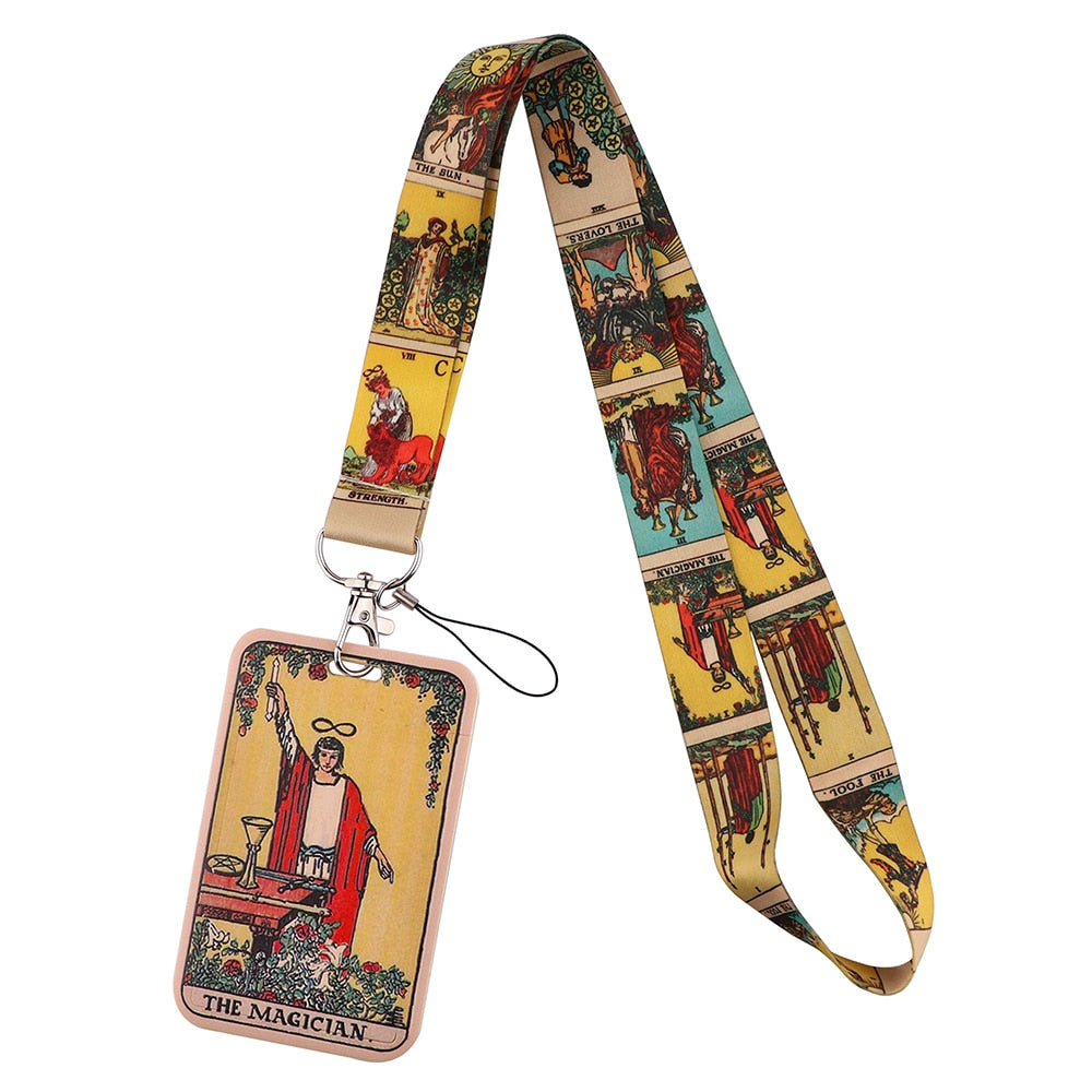 Tarot Cards Lanyard with Badge Holder
