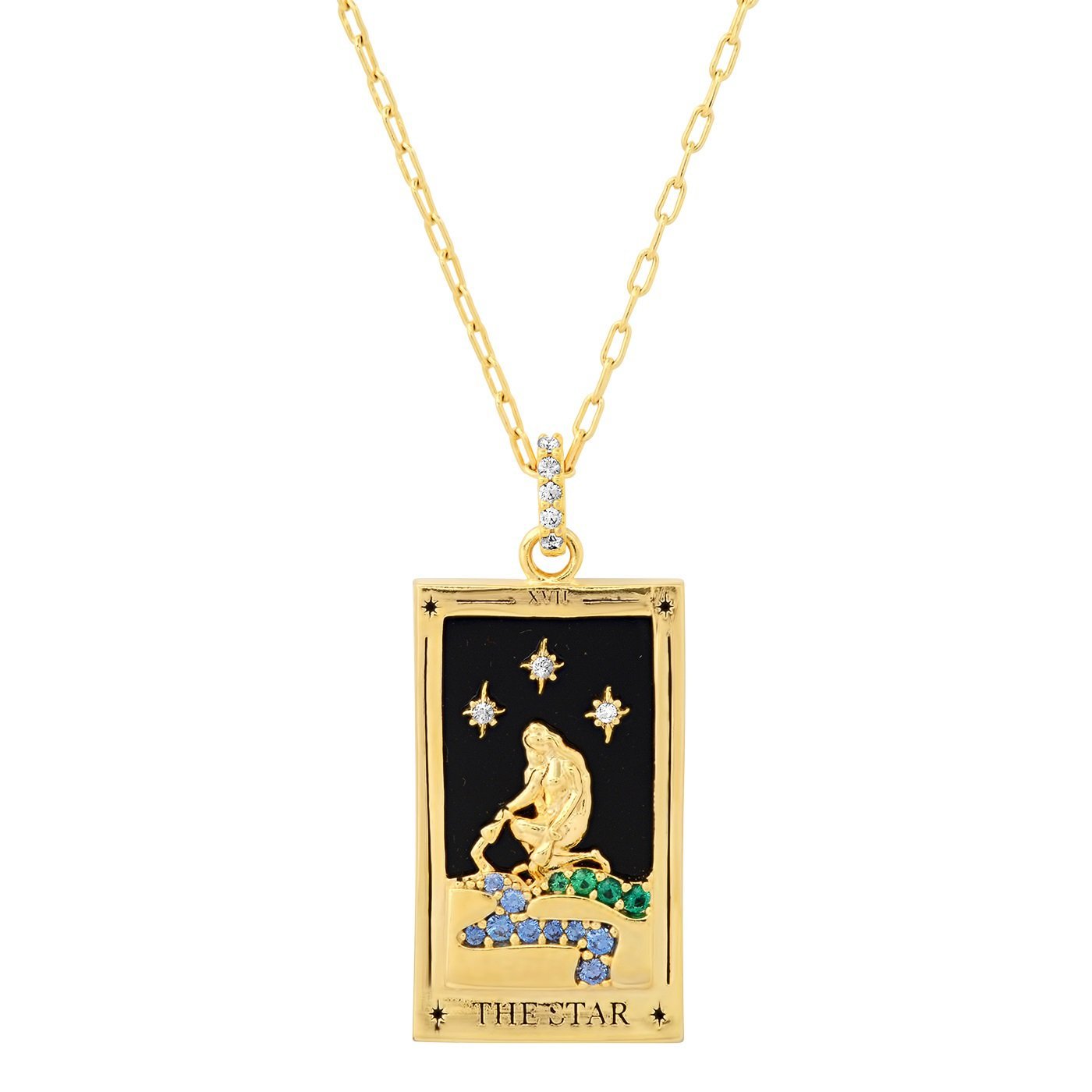 18k Gold Plated Tarot Card Necklace | Dainty, Major Arcana