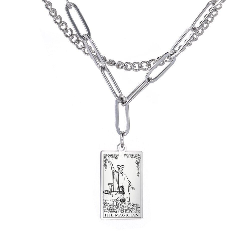 Tarot Card Chain Necklace | Major Arcana, Spiritual Jewelry