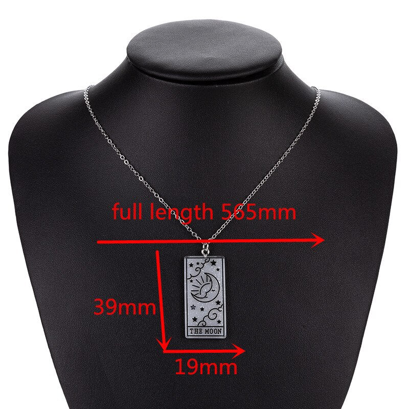 Tarot Card Charm Necklace | Multicolor Major Arcana Jewelry