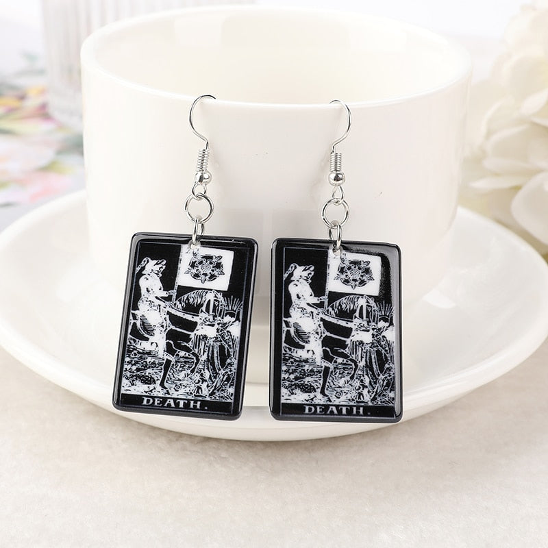 Black & White Major Arcana Earrings