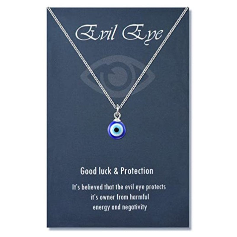 Nazar Amulet Evil Eye Pendant Necklace | Glass Eye & Leather Rope