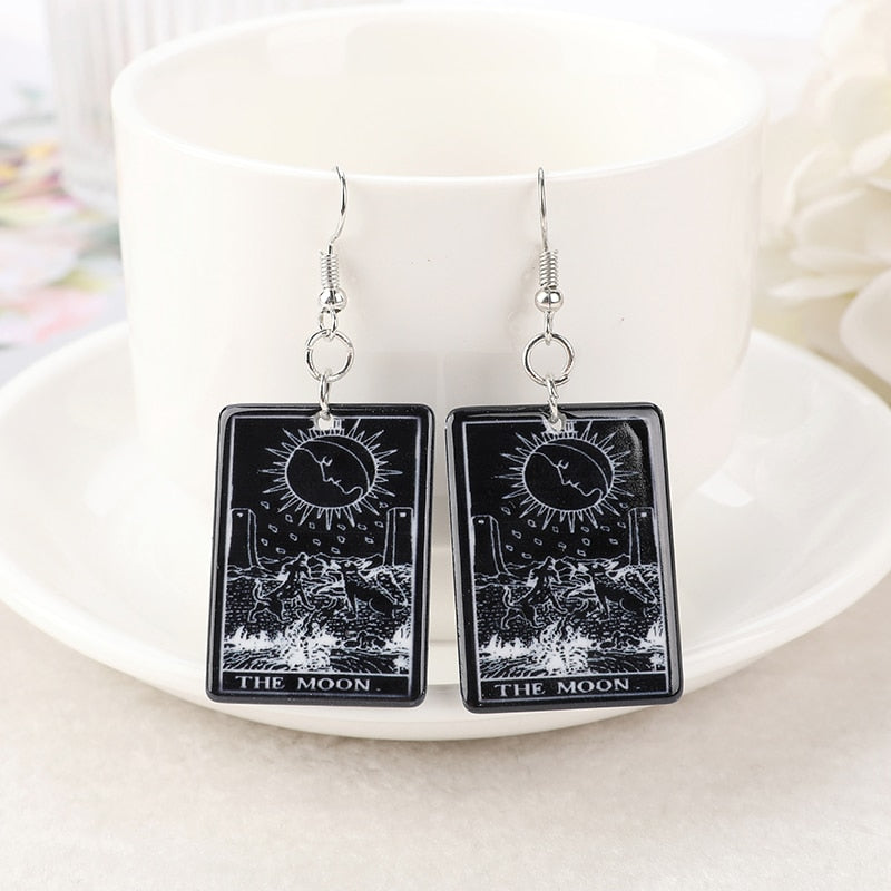 Black & White Major Arcana Earrings