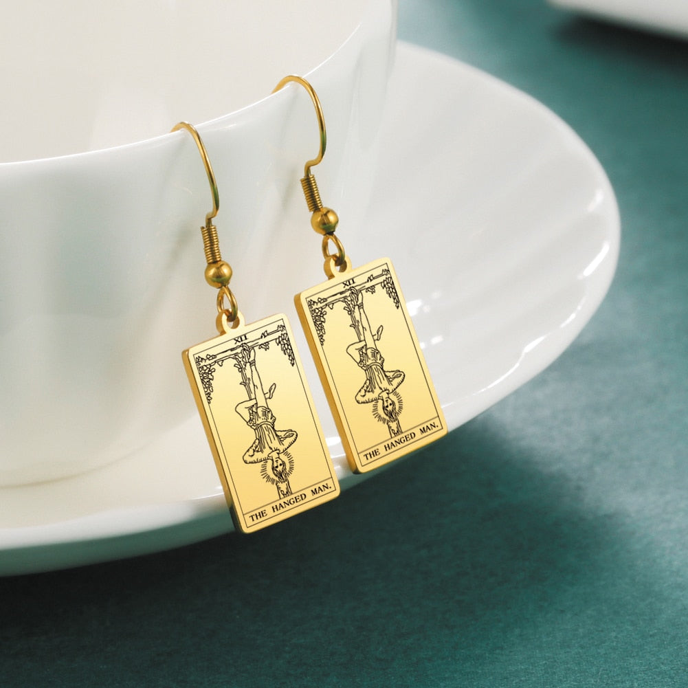 Tarot Card Gold/Silver Earring Set | Major Arcana, Spiritual Jewelry