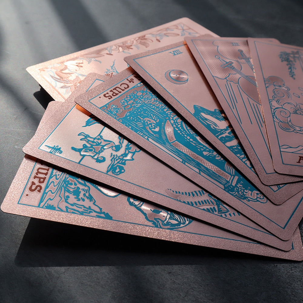 Floral Rose Gold Tarot Card Deck