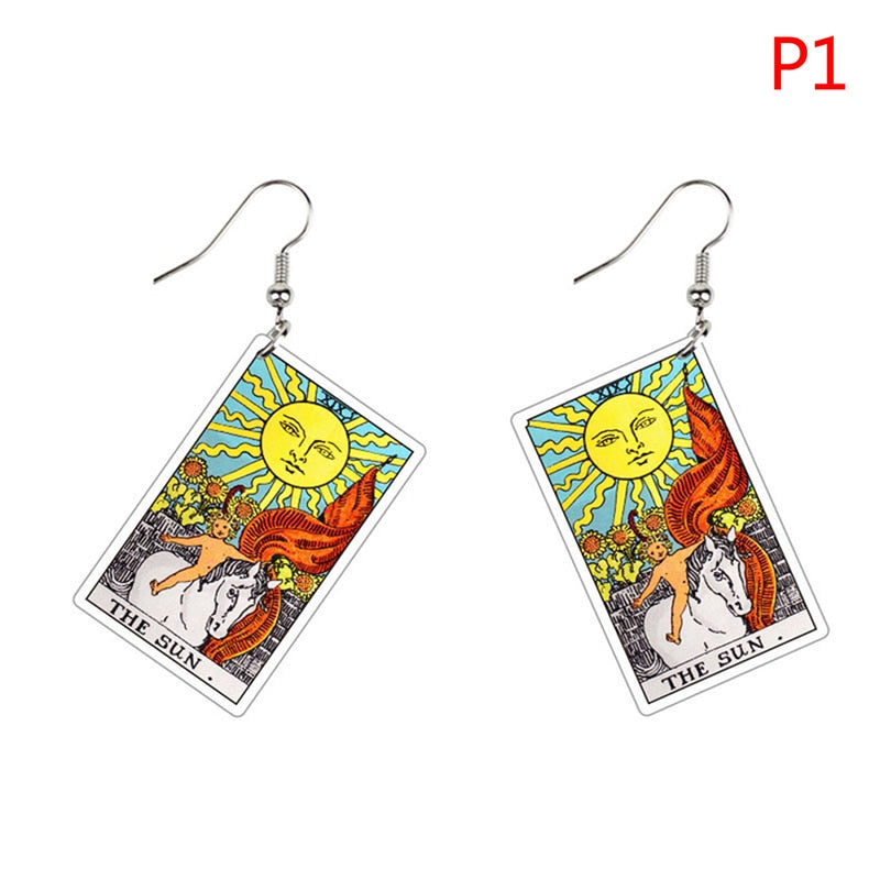 Major Arcana Tarot Card Earrings Set | Rider-Waite-Smith Jewelry
