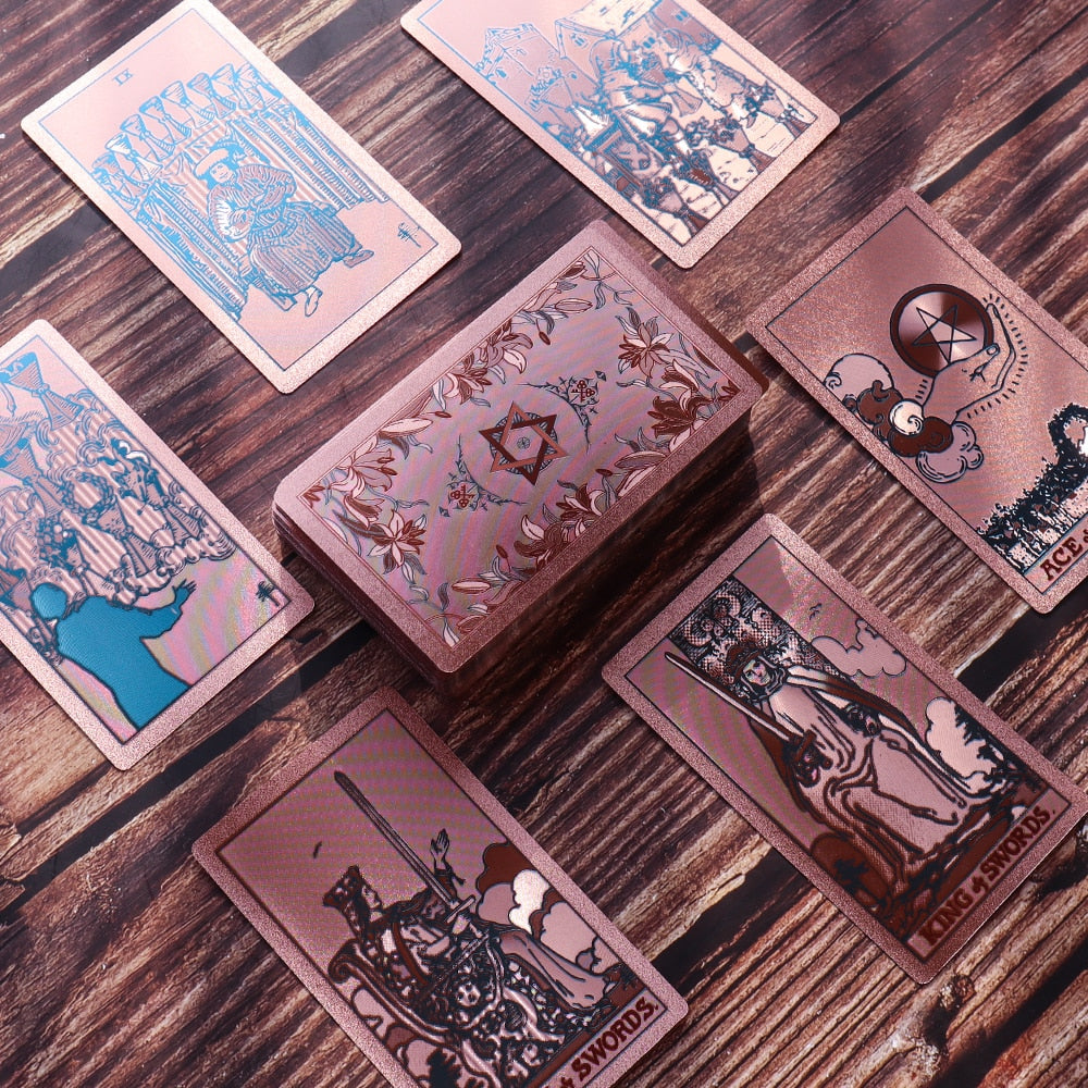 Floral Rose Gold Tarot Card Deck