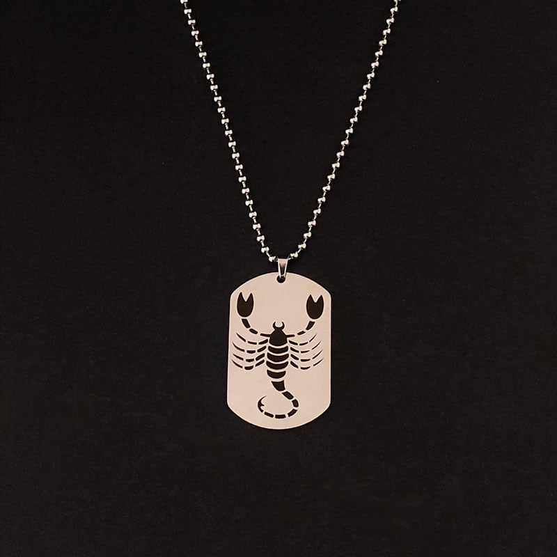 Stainless Steel 12 Horoscope Zodiac Sign Tag Necklace | Astrology Jewelry