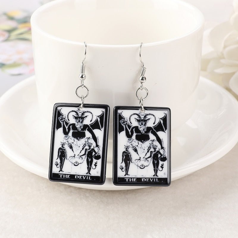 Black & White Major Arcana Earrings