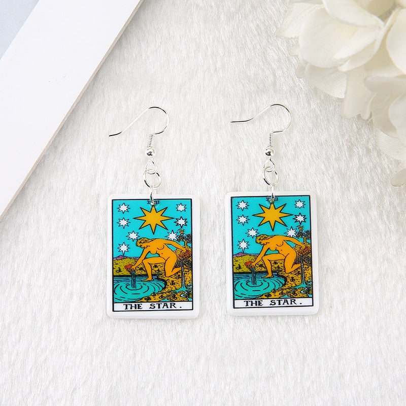 Tarot Cards Earrings | Rider- Waite-Smith, Major Arcana Jewelry