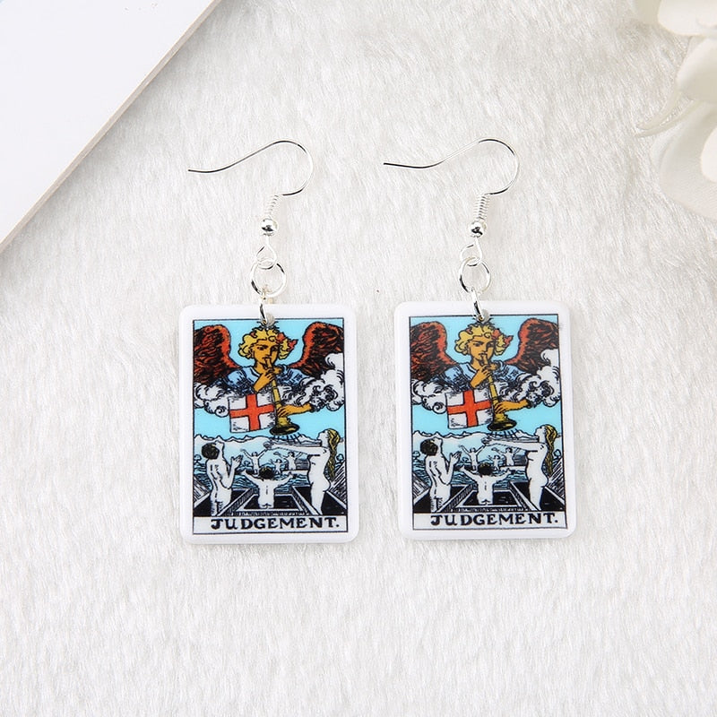 Tarot Cards Earrings | Rider- Waite-Smith, Major Arcana Jewelry