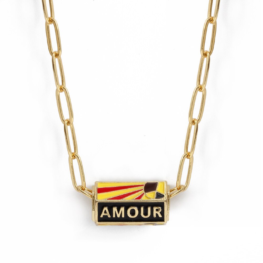 Gold Turkish Evil Eye Hexagonal Necklace | Gold Stainless Steel