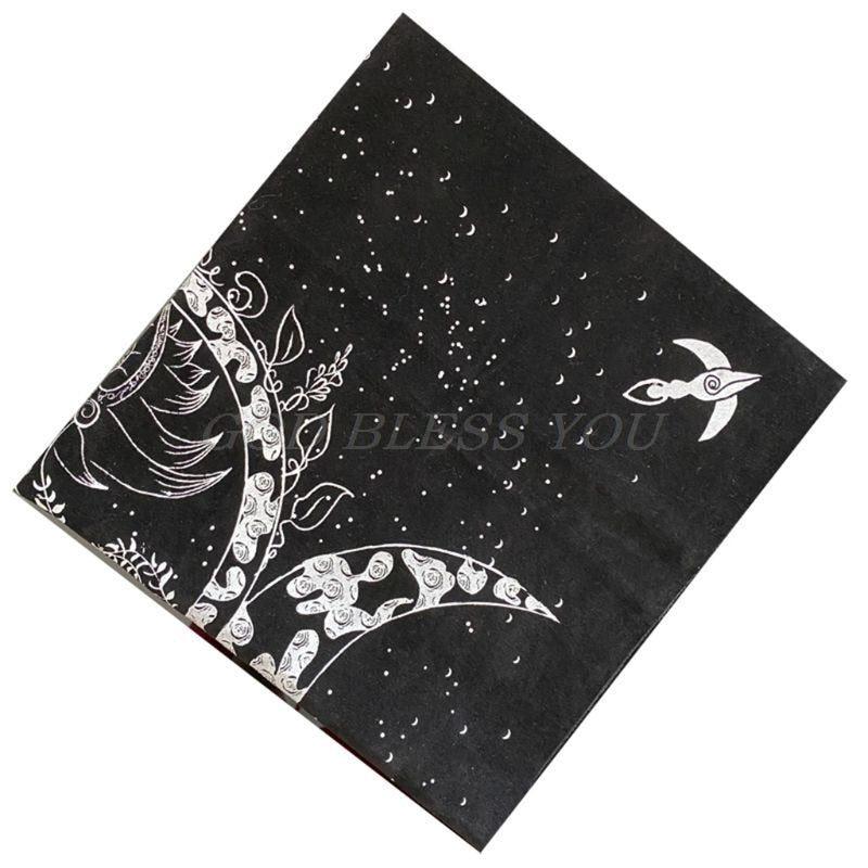 Tarot Card Divination Mat | Moon / Quarter Moon