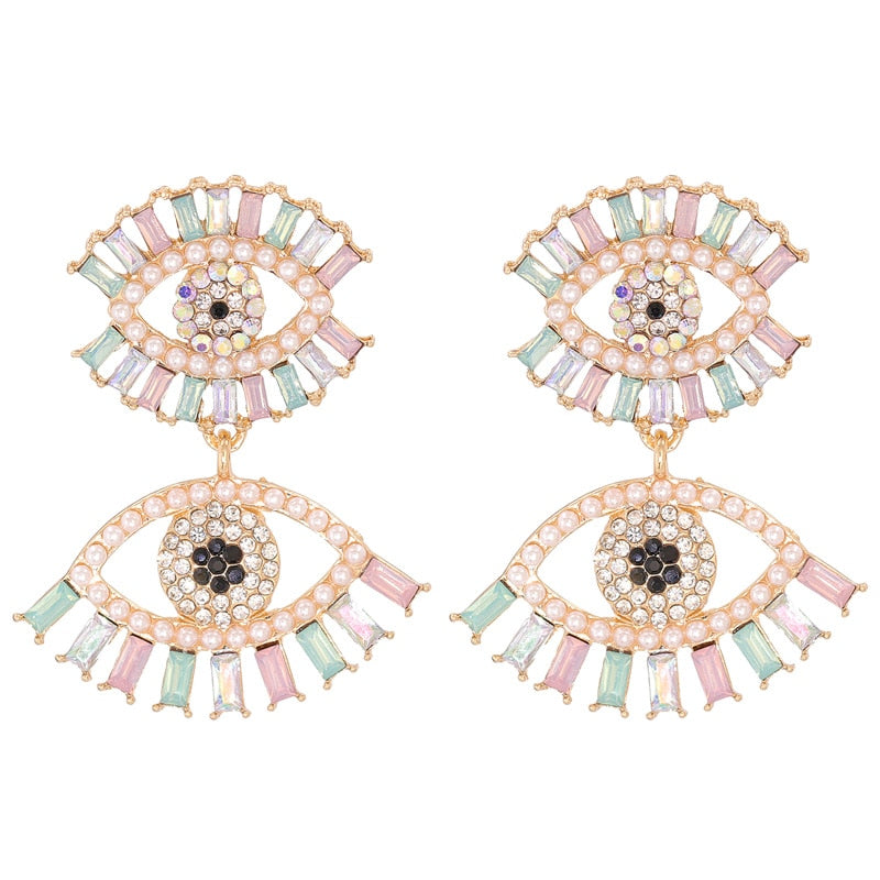 Evil Eye Bohemian (Pastel & Colorful) Earring Set | Spiritual Jewelry