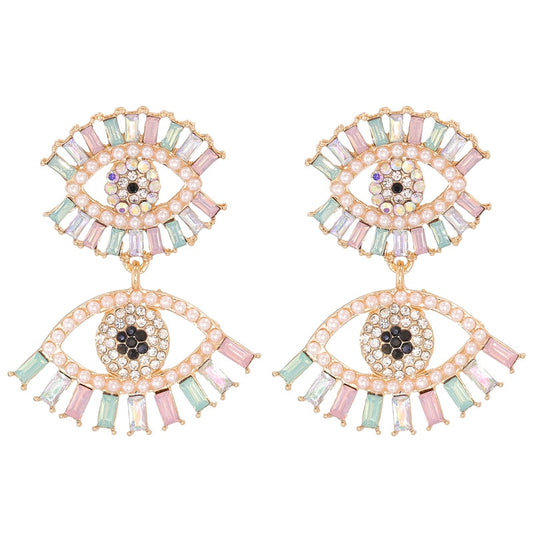 Evil Eye Bohemian (Pastel & Colorful) Earring Set | Spiritual Jewelry