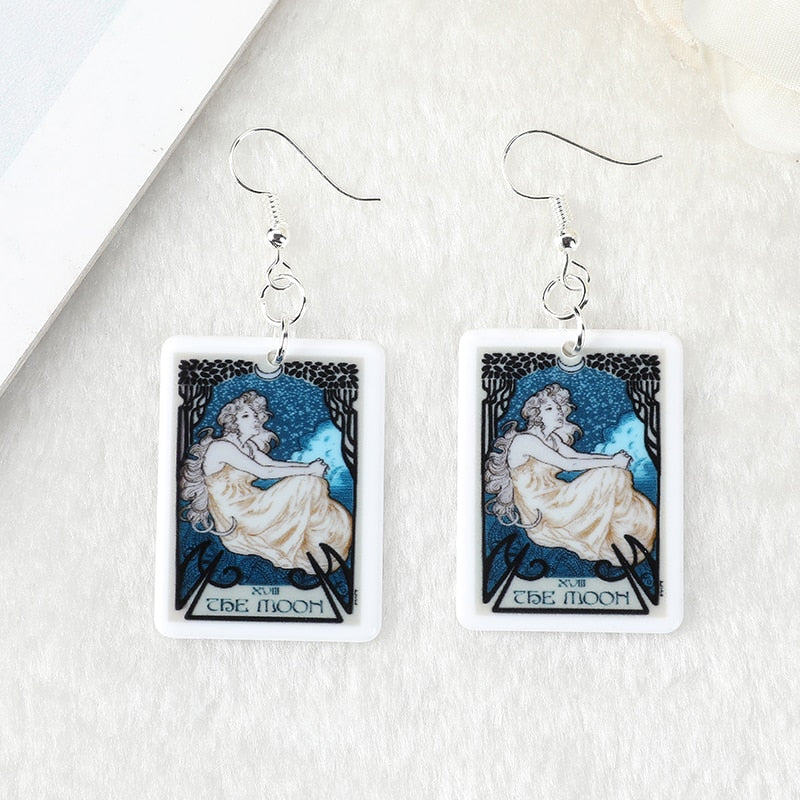 Vintage Tarot Card Earring Set