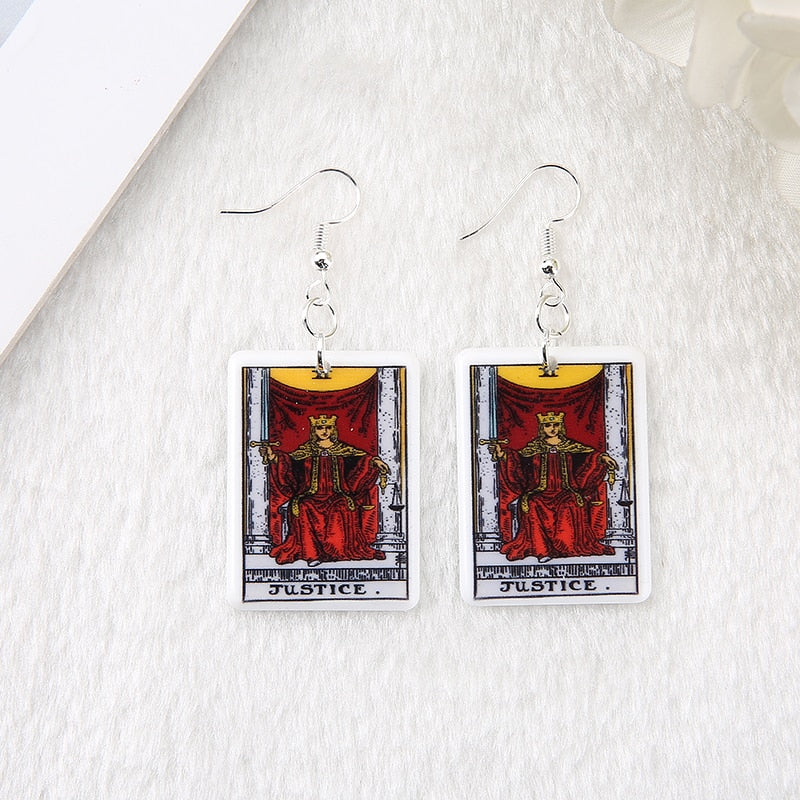 Tarot Cards Earrings | Rider- Waite-Smith, Major Arcana Jewelry
