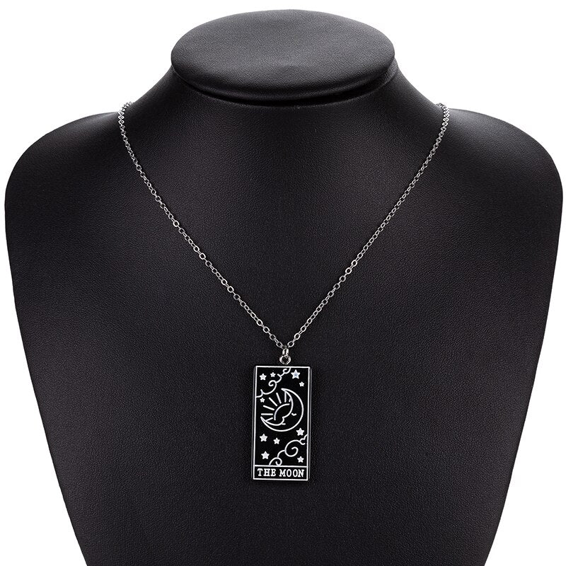 Tarot Card Charm Necklace | Multicolor Major Arcana Jewelry