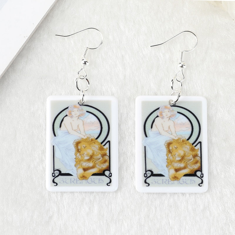 Vintage Tarot Card Earring Set